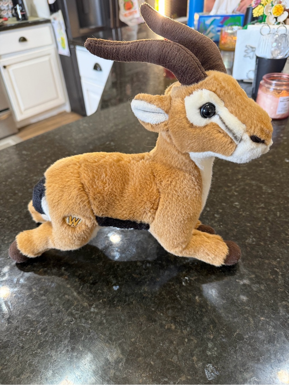 Plush Antelope Stuffed Animal in Brown - Collectible Soft Toy